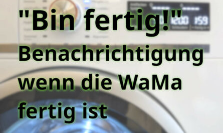 NodeRED: Titlebild Benachrichtigung, wenn die Waschmaschine fertig ist