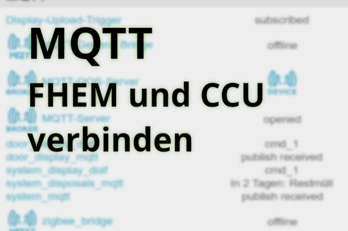 MQTT: Verbindung zwischen FHEM und CCU