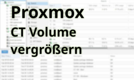 Titlebild: Proxmox CT Volume vergrößern